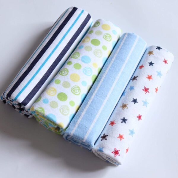 4pcs Cotton Multipurpose Baby Flannel / Receiving Blanket-BOY THEME - Image 5