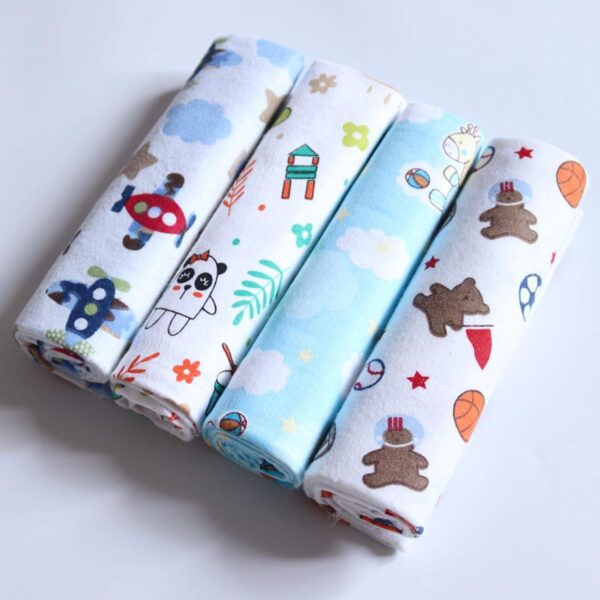 4pcs Cotton Multipurpose Baby Flannel / Receiving Blanket-BOY THEME - Image 4