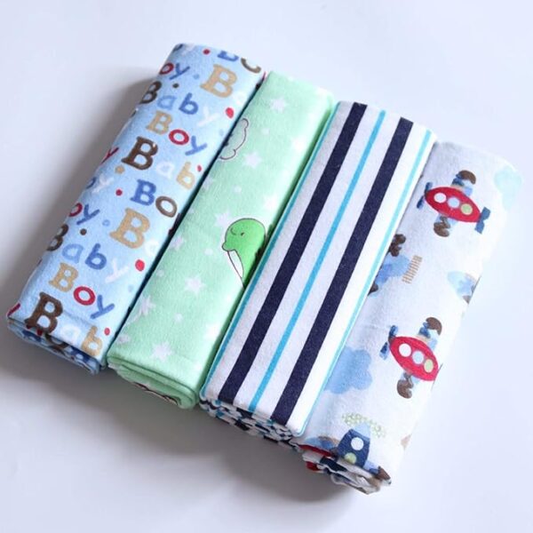 4pcs Cotton Multipurpose Baby Flannel / Receiving Blanket-BOY THEME - Image 3