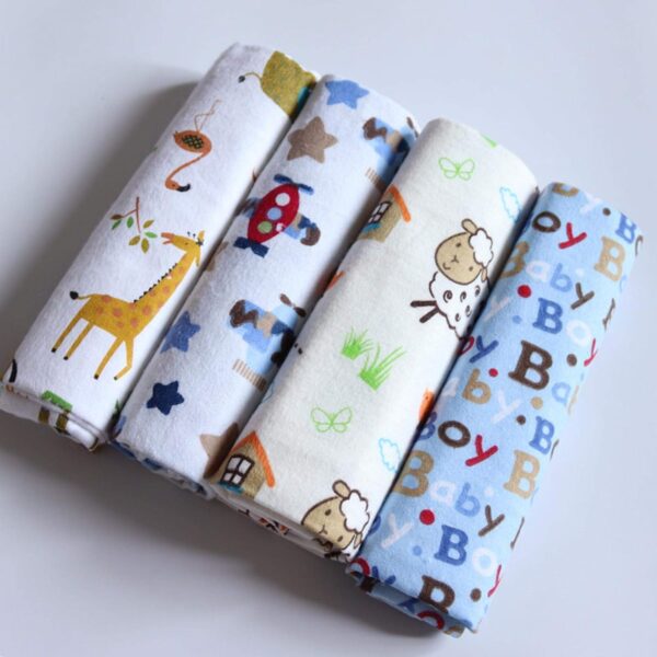 4pcs Cotton Multipurpose Baby Flannel / Receiving Blanket-BOY THEME - Image 8