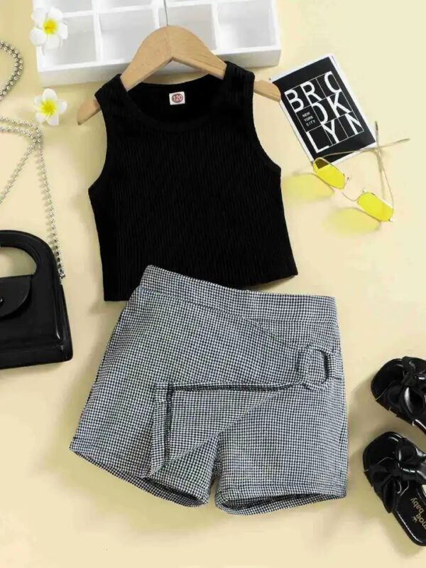 GIRLS 2PCS TOP+SKORT SET OCT020