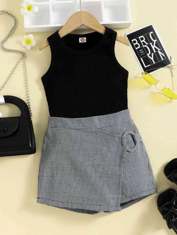 GIRLS 2PCS TOP+SKORT SET OCT020 - Image 2